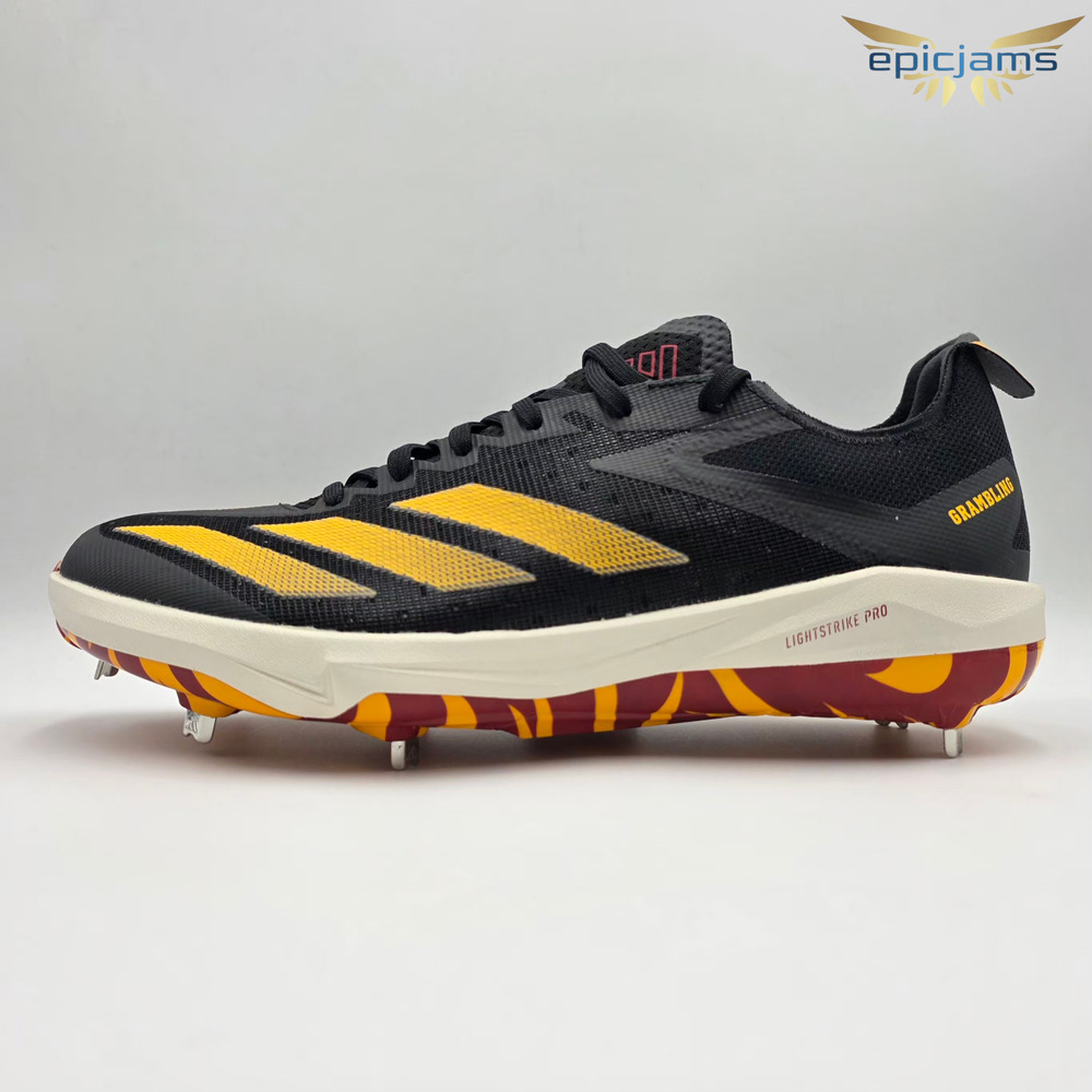 Adidas Adizero Electric+ Black Baseball Cleats Grambling State Men's Sz 7 New